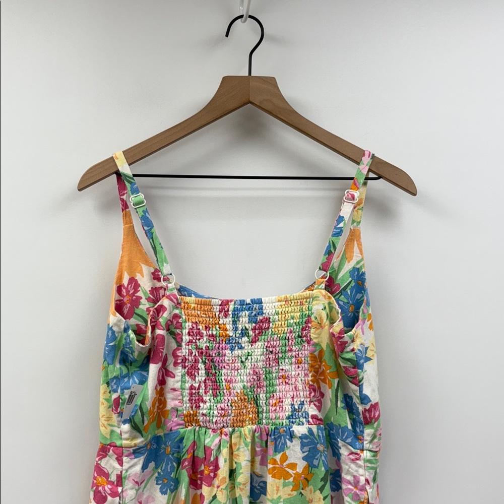 NWT Old Navy Tropical Floral Woven Sleeveless A-Line Cami Mini Dress Pink Large - Picture 7 of 10